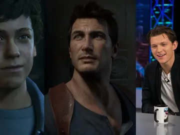 Nathan Drake y Tom Holland Nathan Drake y Tom Holland