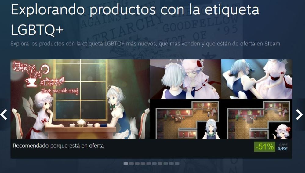 Sección LGTBQ+ en Steam