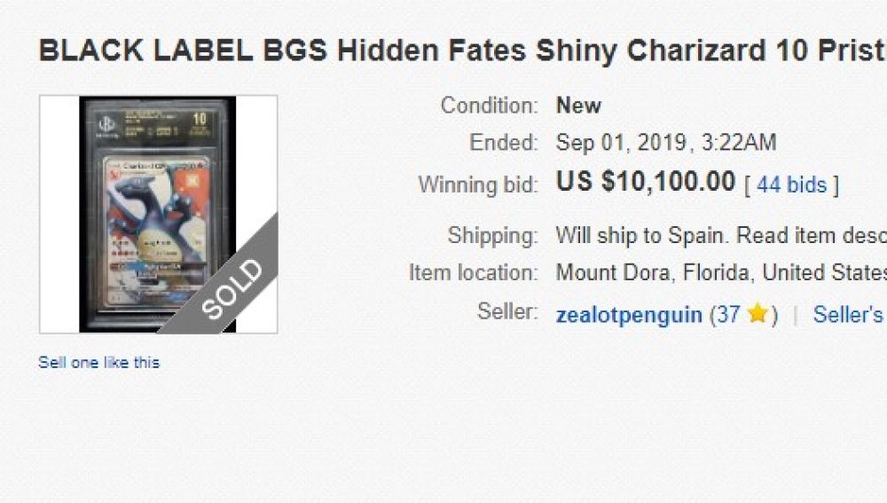 Carta Hidden Fates Shiny de Charizard