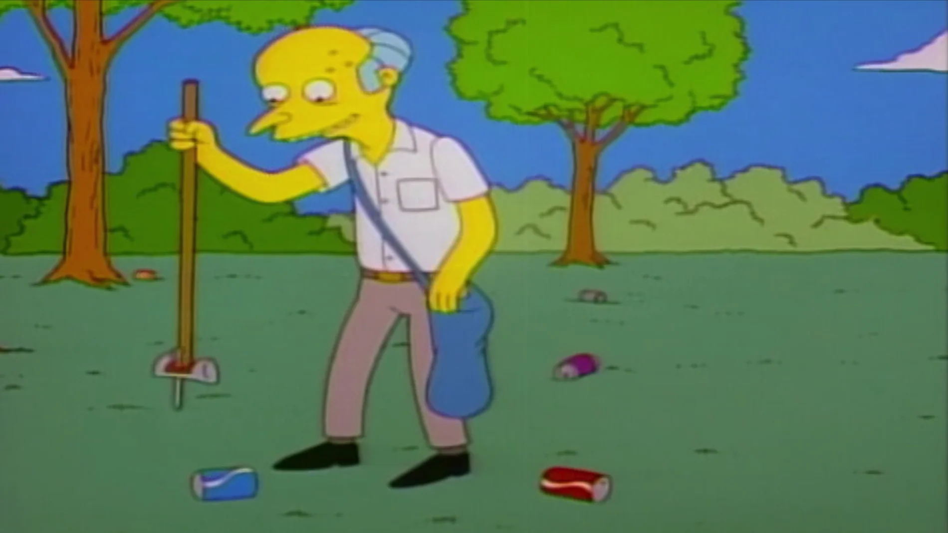 Lisa enseña al señor Burns a reciclar
