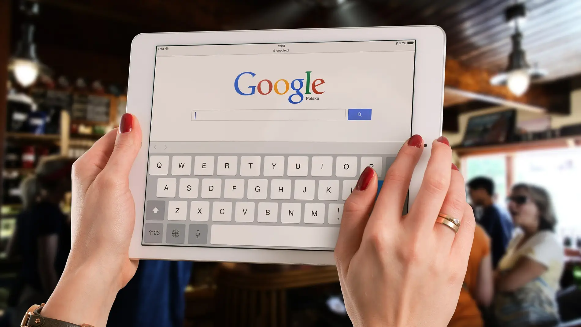 Navegador Google en una tablet