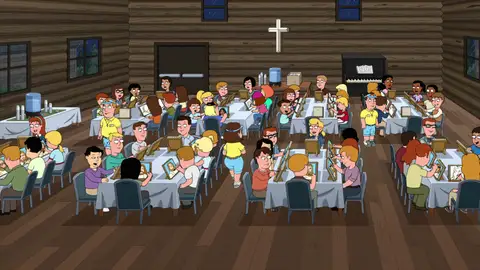 La familia Griffin se va a un campamento cristiano momento destacado