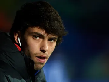 Joao Félix, antes de un partido del Atlético de Madrid Joao Félix, antes de un partido del Atlético de Madrid