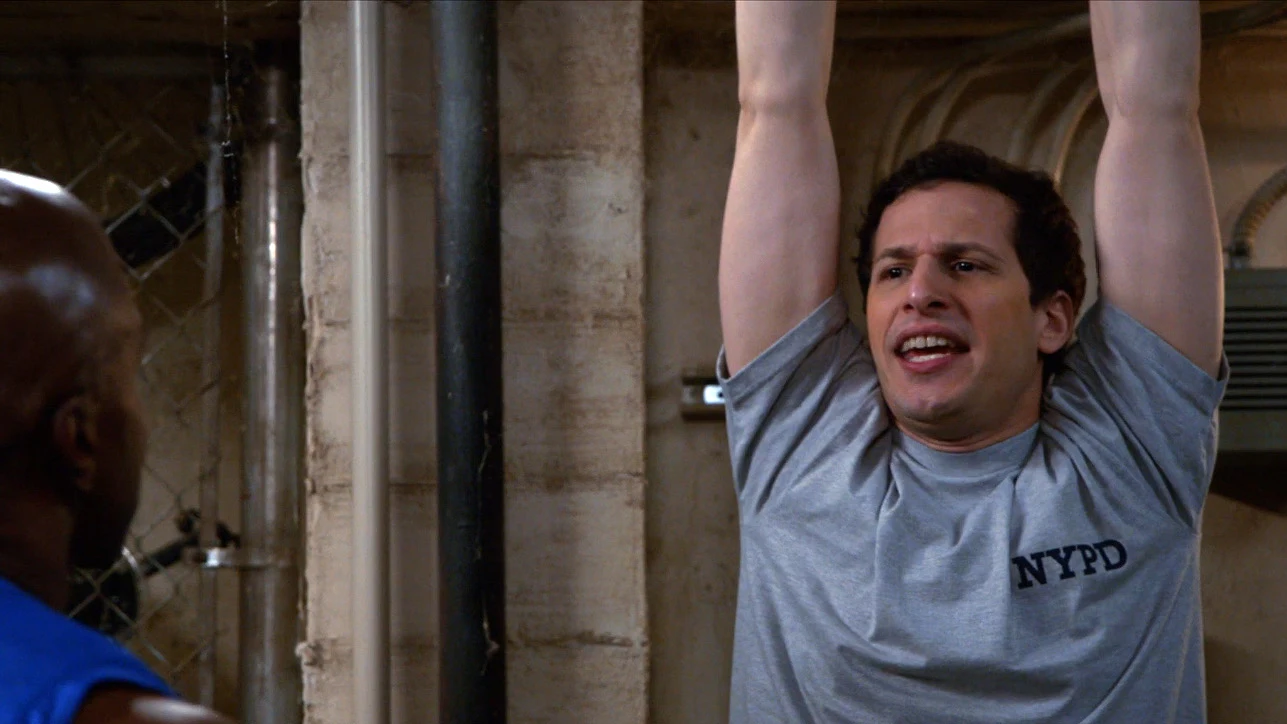 Jake haciendo ejercicio Brooklyn Nine Nine