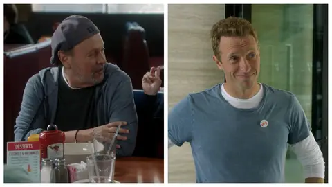 Chris Martin y Billy Crystal Modern family