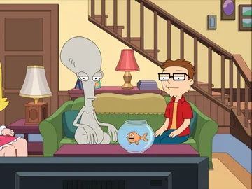 La familia de American Dad ve la tele La familia de American Dad ve la tele