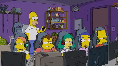 Homer se convierte en entrenador de Bart Homer se convierte en entrenador de Bart