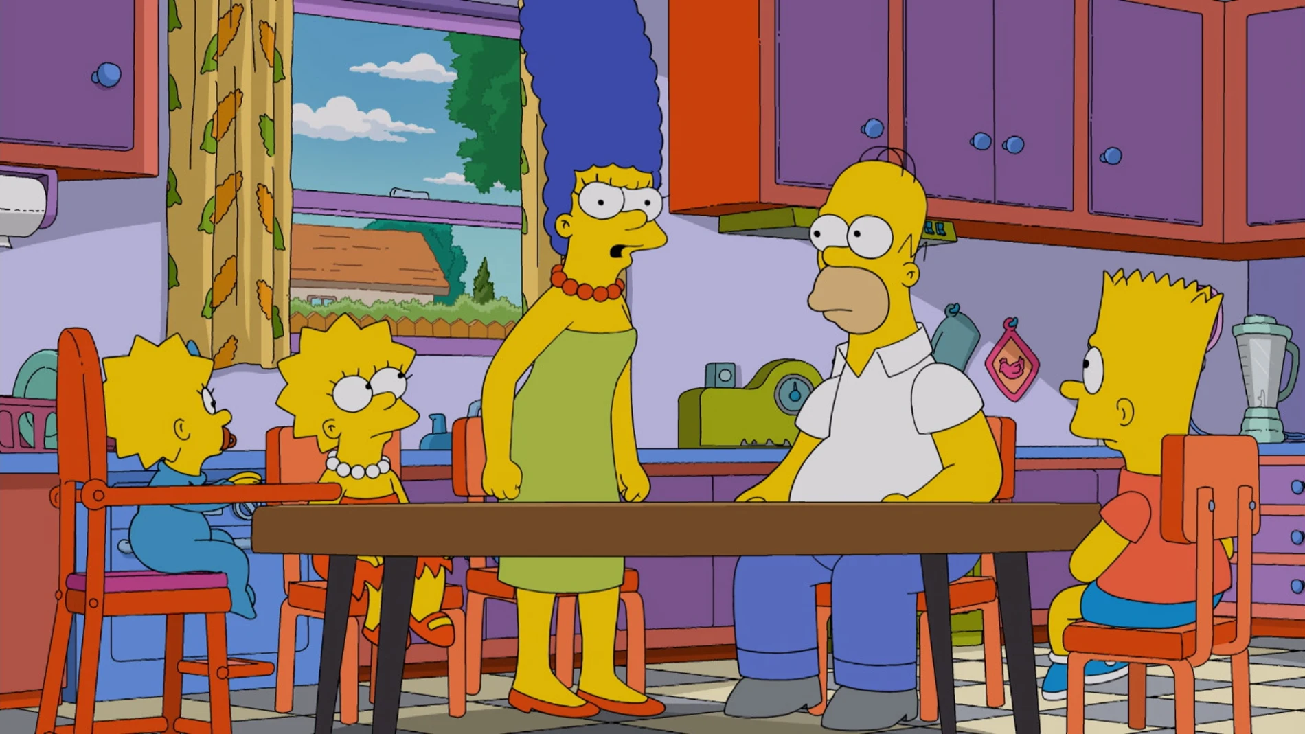 La familia Simpson al completo