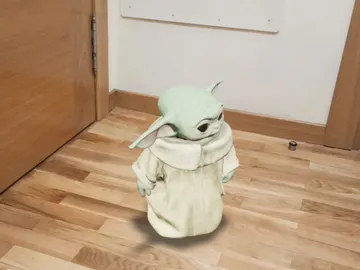 Baby Yoda en realidad aumentada Baby Yoda en realidad aumentada