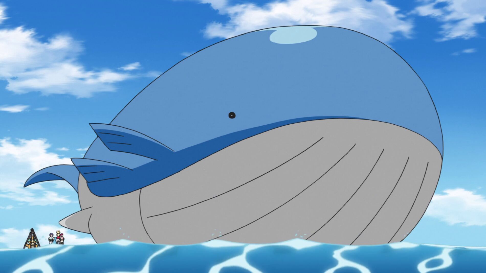 Wailord en el anime de Pokémon