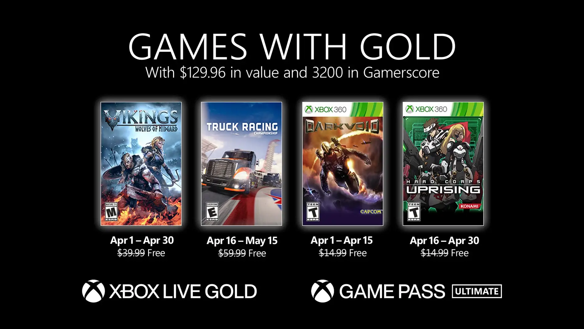 Característica Doncella Galantería Xbox Live Gold presenta sus juegos gratuitos para abril de 2021
