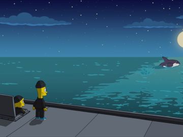 Lisa y Bart liberan a la ballena Willy