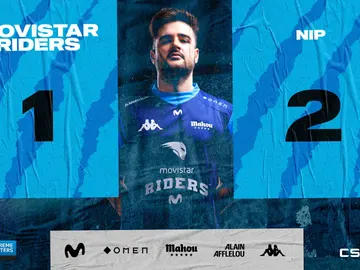 Movistar Riders cae ante NiP y tendrá que buscar la Major en los brackets de la quinta y sexta plaza Movistar Riders cae ante NiP y tendrá que buscar la Major en los brackets de la quinta y sexta plaza
