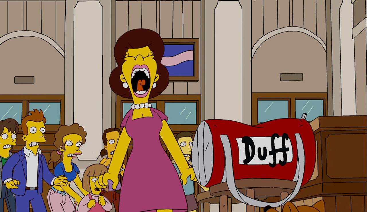 Homer provoca el pánico en la estación