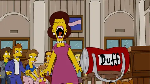 Homer provoca el pánico en la estación Los Simpson