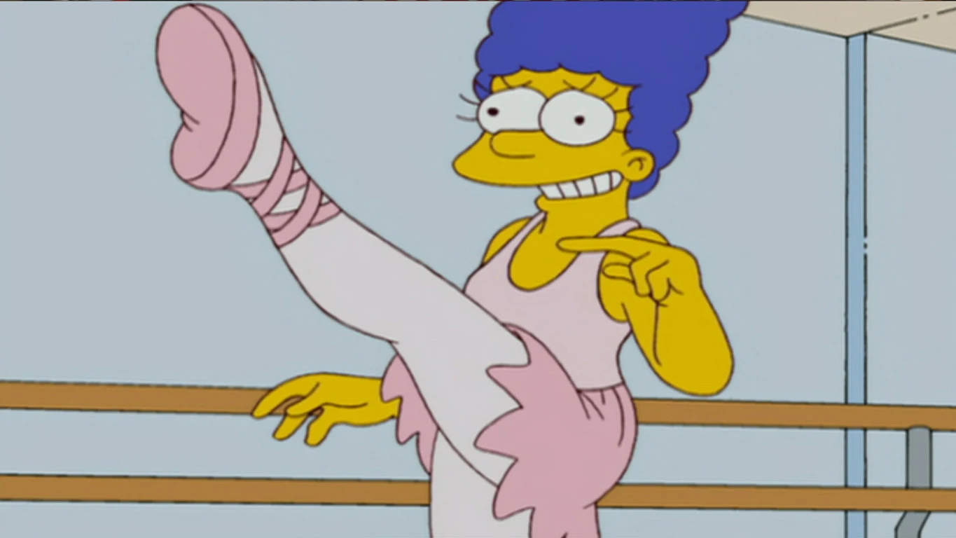 Marge, bailarina Los Simpson