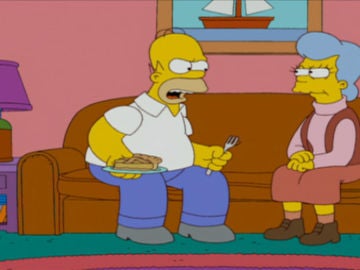 Homer se reencuentra con su madre