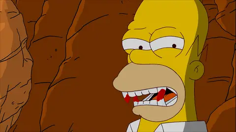 Homer quiere comerse las chuches de Halloween Los Simpson