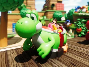 La atracción comenzó a arder: Yoshi está gafado en el parque Nintendo La atracción comenzó a arder: Yoshi está gafado en el parque Nintendo
