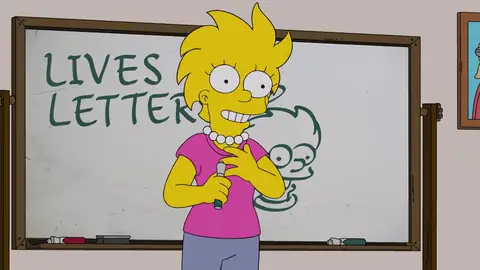 Lisa NO va a la universidad El dueño de una tienda cutre de magia le dice a Lisa como será su futuro y la universidad no entrará dentro de sus planes.