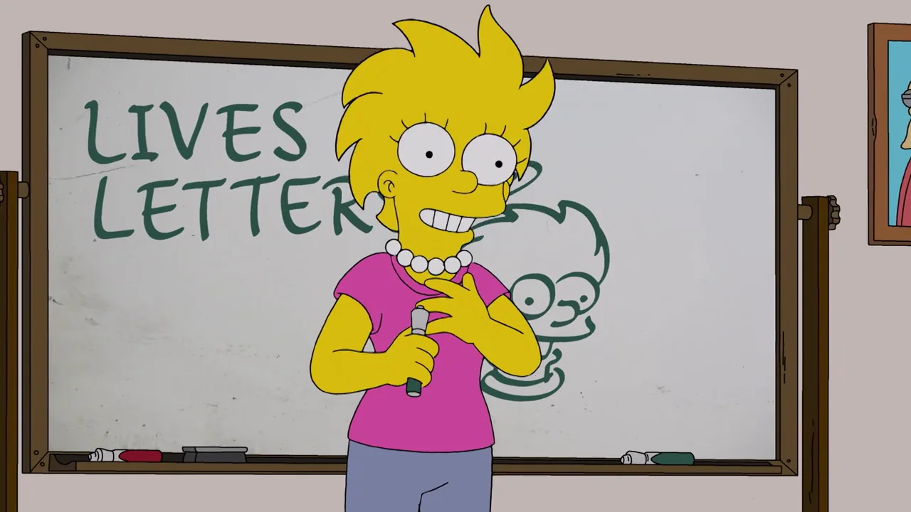 Lisa NO va a la universidad El dueño de una tienda cutre de magia le dice a Lisa como será su futuro y la universidad no entrará dentro de sus planes.