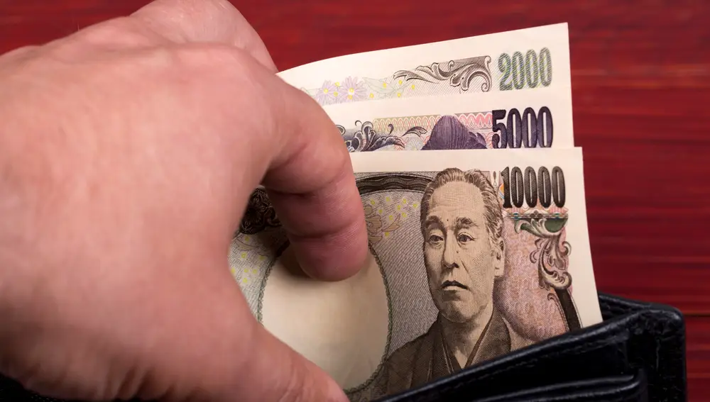 Billetera con yenes