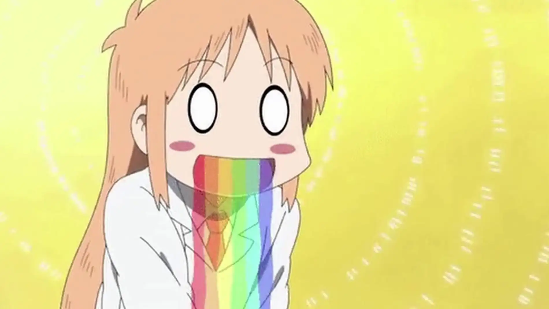 Algunos personajes anime vomitan arcoíris y tiene una explicación
