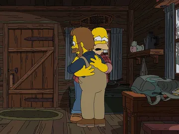 Homer y Ned Flanders Homer y Ned Flanders