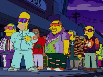 Homer y sus amigos irrumpen en la fiesta de presentación de las zapatillas de Bart Homer y sus amigos irrumpen en la fiesta de presentación de las zapatillas de Bart