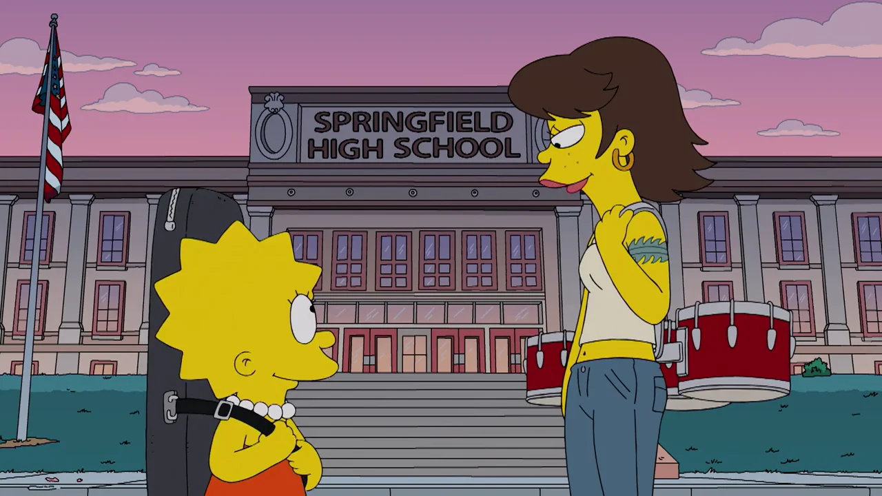 Lisa comienza a tocar en la banda del instituto y encuentra en Shauna una nueva mejor amiga