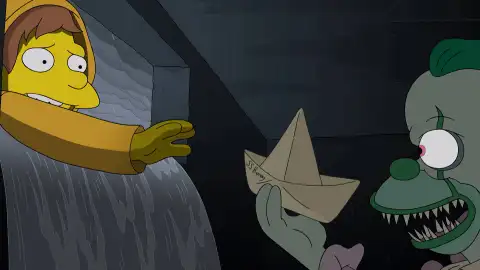 Tragedia subterránea: Krusto, el payaso de la alcantarilla, acaba con la vida de Barney Tragedia subterránea: Krusto, el payaso de la alcantarilla, acaba con la vida de Barney