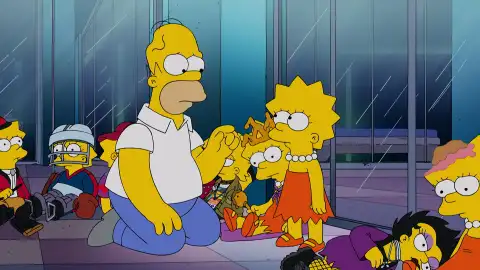 Homer y Lisa Los Simpson