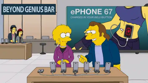 Lisa y Nelson Los Simpson