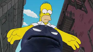 Homer vive una peculiar amistad con unos vaqueros llegados del espacio Homer vive una peculiar amistad con unos vaqueros llegados del espacio