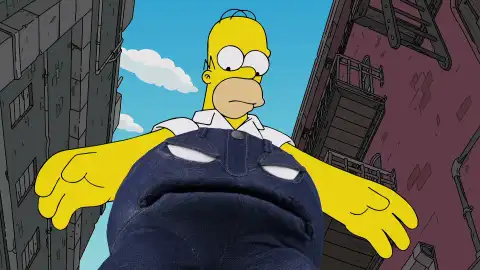 Homer vive una peculiar amistad con unos vaqueros llegados del espacio Homer vive una peculiar amistad con unos vaqueros llegados del espacio