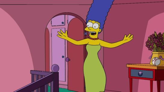 Los Simpson - Marge se siente sobrepasada organizando su fiesta de cumplea&ntilde;os en el jard&iacute;n